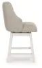 Ashley Furniture D642-324 Robbinsdale - Upholstered Swivel Curved Back Barstool (Set of 2) - Antique White