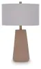 Ashley Furniture L100854 Dellner - Ceramic Table Lamp - Mocha