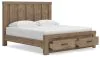 Ashley Furniture PCB2844B7 Ashley Furniture PCB2844B7 Oliandon - King Panel Storage Bed - Light Brown