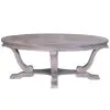 Liberty Furniture 154-OT1010 Greystone Mill - Oval Cocktail Table - Stone White Wash / Wirebrush Distressing