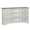 Liberty Furniture 244-BR34 Magnolia Manor - 9 Drawer Dresser - Antique White