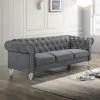 New Classic UKD13-30-GRYC Emma Crystal - Sofa - Gray
