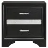 CoasterEveryday 206362 Miranda - 2-Drawer Nightstand - Black