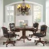 CoasterEssence 100871-S5 Turk - 5 Piece Dining And Game Table Set - Tobacco