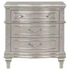 CoasterElevations 223392 Evangeline - 3-Drawer Nightstand - Silver Oak