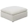 CoasterElevations 551453 Hobson - Square Upholstered Ottoman - Ivory