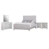 New Classic 00-3314-25N New Classic 00-3314-25N Biscayne - 6/0 Western King 5 Piece Bedroom Set (Bed & Dresser & Mirror & 2 Nightstands) - Driftwood