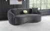 CoasterEveryday 504844 Brookside - Velvet Upholstered Curved Sofa - Dark Gray