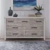 Liberty Furniture 142-BR31 Backroads - 7 Drawer Dresser - Weathered White