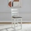 Liberty Furniture 182-B150124 Brook Bay - Slat Back Upholstered Counter Chair - Textured White / Carbon Gray