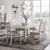 Liberty Furniture 142-DR-7TRS Liberty Furniture 142-DR-7TRS Backroads - 7 Piece Trestle Table Set - Weathered White & Parchment