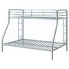 Coaster Fine Furniture 460340SVR Carson - Metal Twin Over Full Bunk Bed - Glossy Silver