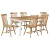 Coaster Fine Furniture 122501-S7 Andrews - 7 Piece Rectangular Dining Set - Light Ash And White