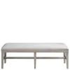 Riverside Furniture 79255 Bennett - Upholstered Dining Bench - Frosted Gray