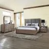 New Classic 00-B3412-14N New Classic 00-B3412-14N Harrisburg - 6/6 Eastern King 4 Piece Bedroom Set (Bed, Dresser, Mirror, Nightstand) - Walnut