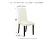 Ashley Furniture D250-01 Kimonte - Dining UPH Side Chair (Set of 2) - Ivory