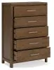 Ashley Furniture B974/31/36/46/58/56/50/97S/92(2) Ashley Furniture B974/31/36/46/58/56/50/97S/92(2) Cabalynn - 9 Pc. - Dresser, Mirror, Chest, King Panel Bed With Storage, 2 Nightstands - Light Brown