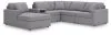 Ashley Furniture 92104S50 Ashley Furniture 92104S50 Modmax - 6-Piece Sectional With Audio System, Laf Corner Chaise And Raf Corner Chair - Granite