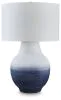 Ashley Furniture L207514 Dashland - Metal Table Lamp - White / Navy