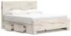 Ashley Furniture B2310B13 Ashley Furniture B2310B13 Lawroy - King Panel Bed With 2 Under Bed Storage Units - Light Natural