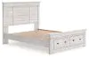 Ashley Furniture PCB1171B4 Ashley Furniture PCB1171B4 Makidern - Queen Panel Storage Bed With Storage Footboard - Whitewash