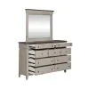 Liberty Furniture 457-BR-DM Ivy Hollow - Dresser & Mirror - Weathered Linen / Dusty Taupe