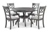 New Classic D1719-50S-GRY Cori - 5 Piece Round Dining Set - Gray