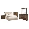 CoasterEssence 300525KE-S5 Devon - 5 Piece Eastern King Bedroom Set - Burnished Oak