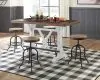 Ashley Furniture D546-13 Valebeck - Rectangular Dining Room Counter Table - White / Brown