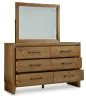 Ashley Furniture B833B1 Sherbana - Dresser And Mirror - Light Brown