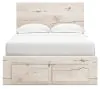 Ashley Furniture B2310B24 Ashley Furniture B2310B24 Lawroy - Full Panel Bed With Storage footboard And 2 Under Bed Storage Units - Light Natural