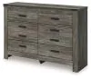 Ashley Furniture B4480/21/26/48/85/84/50/B100-12 Frandern - 7 Pc. - Dresser, Mirror, Dressing Chest, Full Bookcase Panel Bed With Storage - Gray