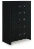 Ashley Furniture PCB1115-46 Ashley Furniture PCB1115-46 Maeling - Five Drawer Chest - Black