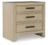 Ashley Furniture B602-93 Calmoro - Three Drawer Night Stand - Gray