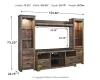 Ashley Furniture W446W2 Ashley Furniture W446W2 Trinell - 4 Pc. - Entertainment Center - 63