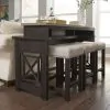 Liberty Furniture 422-OT7436 Heatherbrook - Console Bar Table - Charcoal & Ash