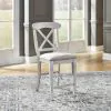 Liberty Furniture 303W-B300124 Ocean Isle - Upholstered X Back Counter Chair - Antique White