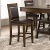 CoasterEssence 115209 Dewey - Upholstered Counter Chair (Set of 2) - Walnut