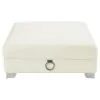 CoasterElevations 505394 Chaviano - Square Upholstered Ottoman - Pearl White