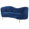 CoasterEssence 506862 Sophia - Upholstered Channel Tufted Loveseat - Blue