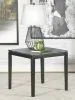 CoasterEssence 753517 Mozzi - Square Faux Marble Side End Table - Gray And Black