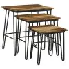 CoasterElevations 935981 Nayeli - 3 Piece Solid Sheesham Wood Nesting Tables - Natural