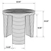 Coaster Fine Furniture 708507 Artina - Woven Rattan Round Side End Table - Natural