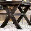 Furniture of America CM3172T Xanthe - Dining Table - Brushed Black / Warm Gray