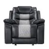 New Classic U7005-13-BKG New Classic U7005-13-BKG Nikko - Glider Recliner - Black / Gray