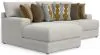 Jackson Furniture Industries 2240/75/42-26 Jackson Furniture Industries 2240/75/42-26 Tori - 2 Piece Sofa Chaise With Comfort Coil Seating And 6 Accent Pillows Included (Left Side Facing Chaise) - Birch
