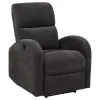 Coaster Fine Furniture 603293P Grant - Fabric Upholstered Power Recliner Chair - Charcoal Gray