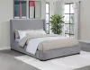 Coaster Fine Furniture 315928KE Rennes - Upholstered Eastern King Wingback Platform Bed - Gray
