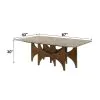 ACME DN07060 Oleia - Dining Table With Engineered Marble - Natural Marble & Walnut