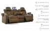 Ashley Furniture 6070315 Wolfridge - Power Reclining Sofa With Adj Headrest - Brindle